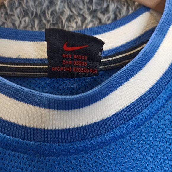 Nike Men's Shirt Medium Blue Plain Embroided Logo The Nike Tee Sport - Picture 7 of 8